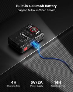 BOBLOV M7 Pro 4K 128GB/256GB Vision nocturne GPS Body Cam Security Body Worn Camera avec audio - Product Image 4