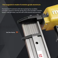 Cloueuse pneumatique droite pour l'assemblage de meubles, agrafeuse de qualité industrielle, capacité de 100 pièces, cloueuse à air compatible avec compresseur d'air