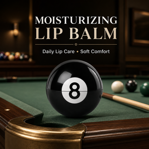 Unique Billiard Style Lip Balm Moisturizer Daily Soft Smooth Hydration Comfort Portable Pocket Size Black Eight ball Lip Balm - Product Image 1