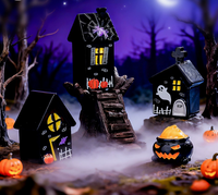 Aksesoris Resin Lukis Tangan Bentuk Hantu, Laba-laba, Labu untuk Kerajinan DIY, Grosir untuk Halloween, Natal, dan Thanksgiving