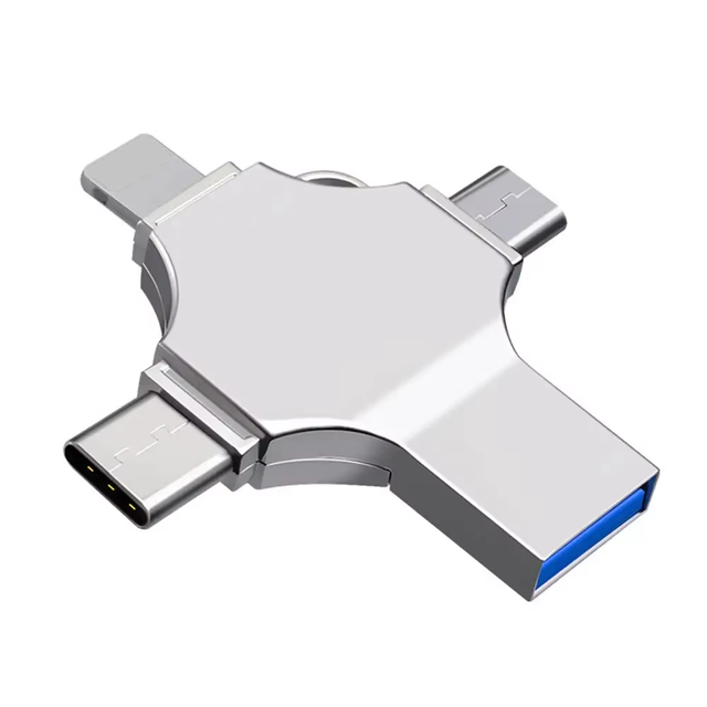 OTG 4 In1 USB C Flash Drive 8GB 4GB 2GB 128GB 64GB 32GB Memory USB Stick Dual Type C Pendrive 2.0 USB Flash Drive