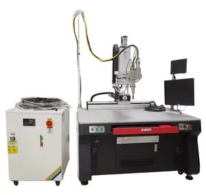 Máquina de solda automática de aço inoxidável, 1000w fibra óptica 4 eixos multifuncional punho da porta de metal laser