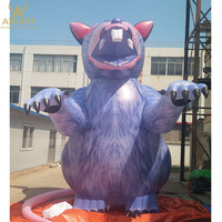 Grand ballon gonflable de rat blanc, ballon gonflable de souris d'halloween pour la décoration extérieure de rue