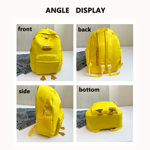 Mochila Escolar de Nailon con Cierre de Cremallera y Diseño de Pato de Dibujos Animados para Estudiantes Femeninas de Secundaria, Preparatoria y Universidad - Product Image 3