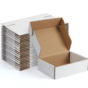 Échantillon gratuit grandes boîtes d'emballage en carton blanc d'expédition en carton ondulé pour les petites entreprises