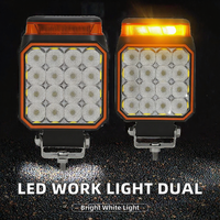 LED-Arbeitsleuchte Weiß Stroboskop 12V Nebelscheinwerfer Zweifarbiges Notfall-Warnlicht Traktor LKW Offroad Modell BS-D057 64W
