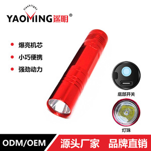 Mini linterna de alta potencia, 800mAh, luz blanca Led recargable, portátil, para uso en exteriores y en el hogar, carga rápida tipo C - Product Image 2