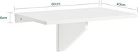Table pliante bureau à chevalet blanc Table pliante murale à feuilles tombantes pour poste de travail de bureau à domicile de cuisine
