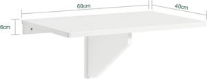 <span class=keywords><strong>Tavolo</strong></span> pieghevole bianco a cavalletto <span class=keywords><strong>tavolo</strong></span> pieghevole a parete pieghevole per postazione di lavoro casa ufficio cucina - Product Image 2