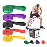 Bandas de Resistencia de Goma Coloridas de Alta Calidad al por Mayor para Pilates, Yoga, Entrenamiento de Fuerza, Elásticas, Ligeras, Equipo de Gimnasio