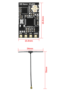 Receptor SpeedyBee Nano ExpressLRS 2.4GHz, Material ABS, Compatible con FPV para Modelos RC - Antena Única - Product Image 2