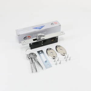 Cerradura <span class=keywords><strong>de</strong></span> Puerta Corredera <span class=keywords><strong>de</strong></span> Embutir 1864, Cerradura <span class=keywords><strong>de</strong></span> Perfil Mico para Puerta Corredera con Marco <span class=keywords><strong>de</strong></span> Aluminio con Llaves Cruzadas para el <span class=keywords><strong>Mercado</strong></span> Indio y Tailandés - Product Image 4