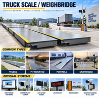 Balance modulaire pour camions 3 x 18 m avec quatre capteurs de pesage par section pour le pesage de véhicules lourds