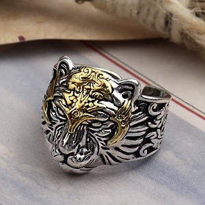 Men's Animal Zodiac Dragon Head <b>Ring</b> <b>Open</b> Top Punk Hip Hop Style Jewelry Gift - Product Image 4