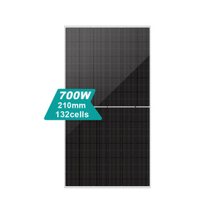 แผงโซลาร์เซลล์แบบสองหน้าประสิทธิภาพสูง 700W/720W กระจกสองชั้น 210 มม. 132 เซลล์ HJT โมโนแบบฮาล์ฟเซลล์ สีดำทั้งหมด ประสิทธิภาพ 20% รับประกัน 15 ปี - Product Image 3