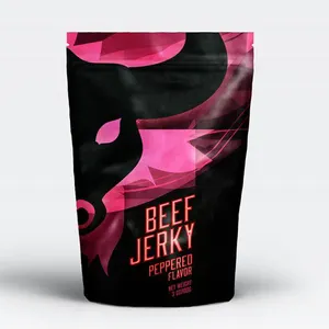 Atacado Beef Jerky Pequenos Pacotes Personalizado Ziplock Beef Jerky Embalagem Saco Com Logotipo