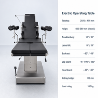 Table d'opération électrique à trois fonctions avec surface radiolucente, hauteur 650-950 mm, 180 kg
