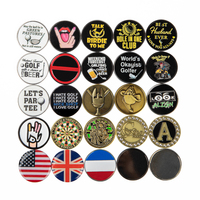 Clip magnétique pour chapeau en alliage de zinc avec logo personnalisé, marqueur de balle de golf, clip pour casquette en métal pour golfeurs