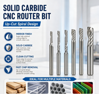 Viextro Fresa de carburo sólido sin recubrimiento 55HRC para CNC, de un solo filo espiral, 4mm, para acrílico, de precisión, OEM/ODM