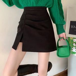 กระโปรงสั่งตัดสำหรับฤดูใบไม้ผลิและฤดูร้อน รุ่นใหม่ หนาขึ้น แฟชั่นทันสมัย เอวสูง ทรงเข้ารูป ผ่าข้าง - Product Image 4