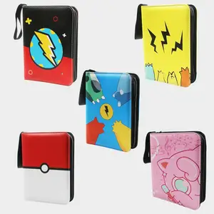 Binder kartu bisnis Pokemon, Binder kartu permainan, bisbol, basket, sepak bola, 4 & 9 saku, tempat kartu bisnis, dengan lengan