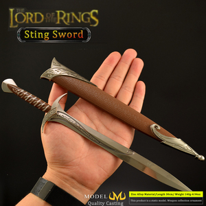 30CM le <span class=keywords><strong>Seigneur</strong></span> <span class=keywords><strong>des</strong></span> <span class=keywords><strong>Anneaux</strong></span> Épée de Frodon <span class=keywords><strong>Réplique</strong></span> en alliage de zinc avec gaine Décor de bureau à collectionner Modèle d'arme fantastique - Product Image 3