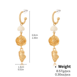 New Ocean Series Pendientes de perlas New Fashion Starfish Shell Pendientes - Product Image 2