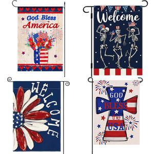 علم الحديقة الأمريكية على الوجهين 45x30 الألعاب النارية July الرابع الوطني علم ديكور الفناء الخارجي للاستقلال علم الحديقة اليوم - Product Image 2