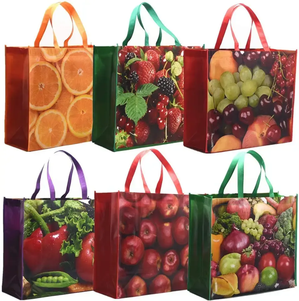 Lilalila wholesale cheap non-woven eco bag with print recycling custom logo reusable shopping bag for grocery