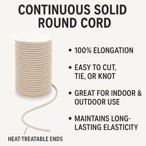 Cordón de Macramé Crema Recubierto de 2 mm, 76 Yardas, Elástico y Resistente, para Hacer Joyas, Abalorios, Pulseras, Collares, Coser Prendas, Zapatos, Manualidades - Product Image 2