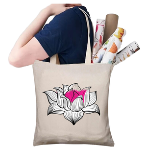 Bolsa de Mano de Lona con Estampado Floral para Mujer, Personalizada, Reutilizable, con Logotipo, para Viajes, Estilo TYD Rock - Product Image 2