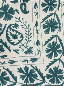 Manta Tradicional de Algodón Suzani, Cubrecama Bordado a Mano, Textil Uzbeko, Decoración de Pared Colorida - Product Image 1