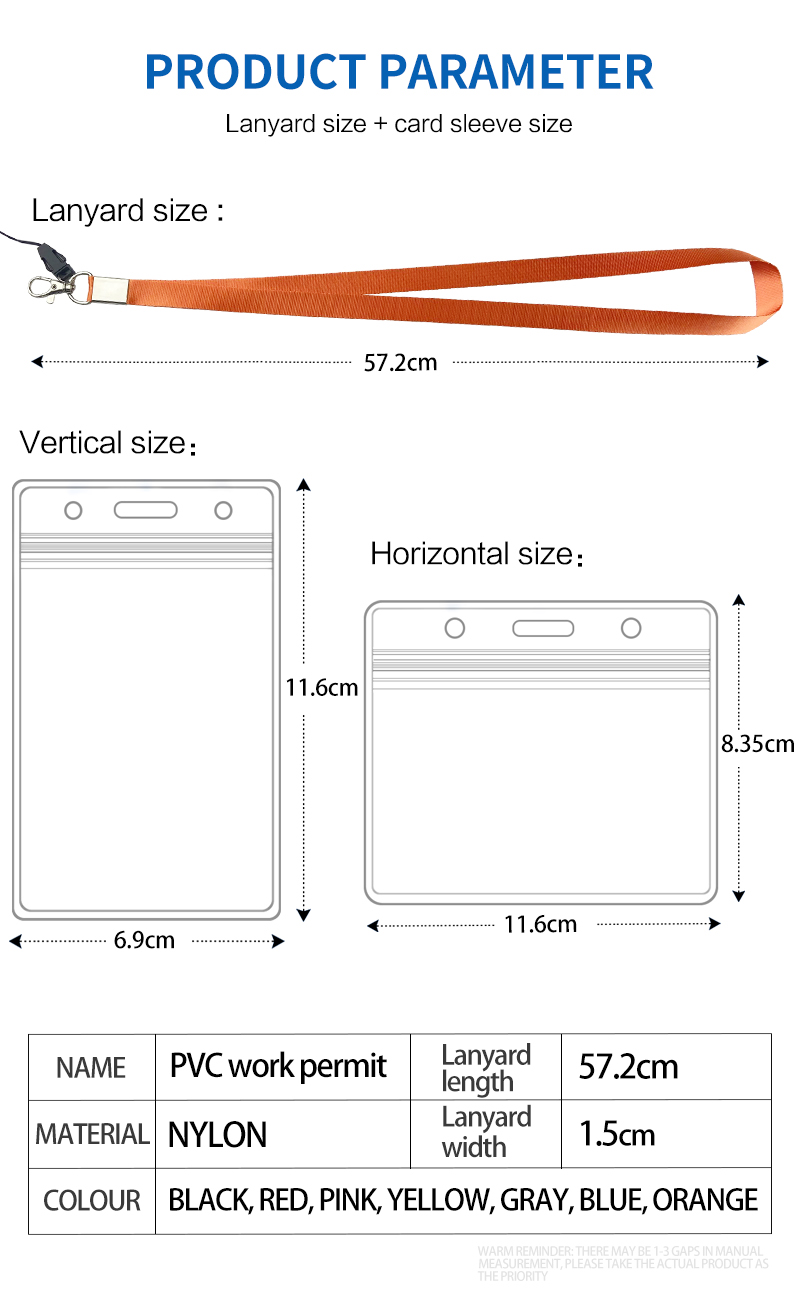 Customizable Waterproof PVC ID Card Holder Lanyard