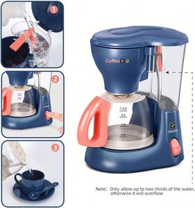 Pretend Play Kitchen Appliances Toy Set Coffee Maker Machine Blender Mixer <b>Toaster</b> With Realistic Light and Sounds for Kids - Product Image 5