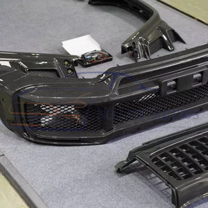 Kit carrosserie pour G-wagon G500 <span class=keywords><strong>G63</strong></span> W464 au style G900 <span class=keywords><strong>Brabus</strong></span> : Lèvre de pare-chocs en fibre de carbone sèche et calandre de classe G - Product Image 6