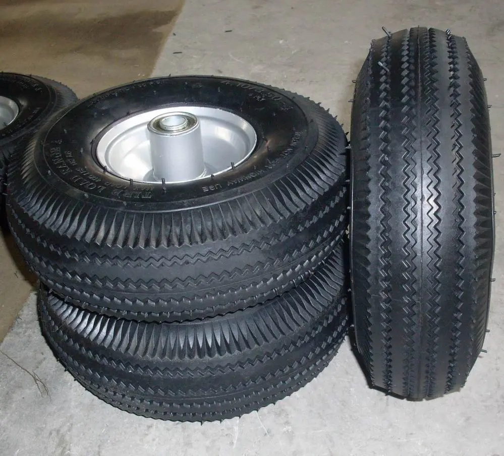 Hochwertiges 10 Zoll pneumatisches Gummi rad 10 "x 3.50-4(4.10/3.50-4) für Handwagen