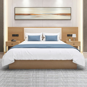 Usine directe <span class=keywords><strong>hôtel</strong></span> de luxe moderne chambre ensemble de meubles en bois massif <span class=keywords><strong>5</strong></span> <span class=keywords><strong>étoiles</strong></span> <span class=keywords><strong>hôtel</strong></span> standard cadre de lit panneau têt - Product Image 1