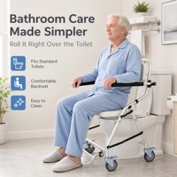 MDK FB025 Modern Lightweight 360 Swivel Bathtub Shower Chair Width Adjustable Mounted Backrest Armrest Safety Transfer Aid