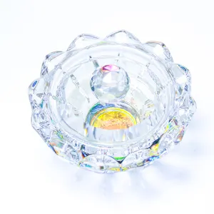 Wholesale Acrylic Liquid Dish Crystal Clear Crown Glass Cup With Lid Bowl Dappen Dish Nails