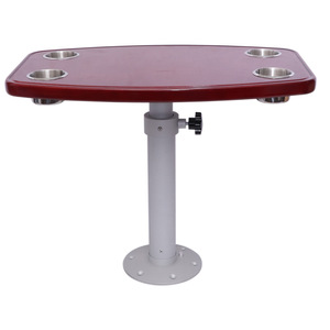 <b>Adjustable</b> <b>Height</b> <b>Table</b> Oak Aluminum Alloy Solid Wood Complete Set For Rv Commercial Vehicles Recreational Vehicles - Product Image 1