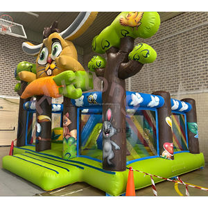 Castello Gonfiabile Huatong per Feste all'Aperto a Tema Coniglio con Scivolo per Bambini - Product Image 5