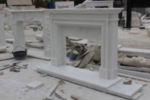 Revestimiento de <span class=keywords><strong>Chimenea</strong></span> de Mármol Natural Francés, Diseño Moderno, Hecho a Mano, Tamaño Personalizable, para Venta en Villas - Product Image 3