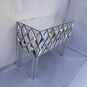 Modern Luxury Rectangle <strong>Silver</strong> Mirrored <strong>Console</strong> Hallway <strong>Table</strong> for Home Hotel Furniture - Product Image 3
