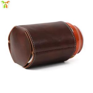 Quick Shipping Durable Promotional <b>Beer</b> Bottle Holder Camping Pu Leather Waterproof Drinks Can Cover Summer Wine Welcome Gifts - Product Image 2