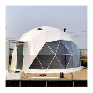 Tùy chỉnh màu Trắng PVC đo đạc mái vòm Lều nhà sang trọng hiện đại nhúng nóng ống thép mạ kẽm cho gia đình cắm trại Giáng sinh này - Product Image 1