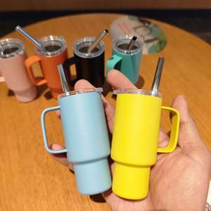 แก้วกาแฟสแตนเลสขนาดเล็ก 2 ออนซ์ 60 มล. พกพาสำหรับใช้ในรถยนต์หรือกลางแจ้ง พร้อมหลอดดูดและระบบทำความเย็น สั่งทำโลโก้ได้ในราคาขายส่ง - Product Image 5