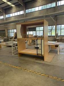 Cama de Dos Pisos con Estructura de Acero y Madera Cama Cápsula de Dos Niveles para Hotel Litera Superior e Inferior de Madera Resistente y Duradera - Product Image 5