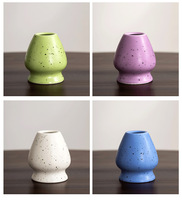 Ensemble de fouet et bol à matcha en bambou japonais de couleur naturelle personnalisable, boîte à thé matcha en céramique de voyage