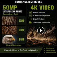 Caméra de sécurité solaire MINI305S CMOS 50MP, enregistrement 4K HD, étanche IP65, vision nocturne, détection de mouvement rapide 0,3s