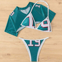 Triangle de haute qualité personnalisé Fabricant de taille haute Maillot de bain 3 pièces de créateur à la mode de luxe pour femmes